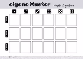 Vorschau - Arbeitsblätter - KUNST: Muster nach McGee würfeln und zeichnen - Seite 3