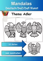 Vorschau - Mal- und Bastelvorlagen - Mandalas Thema Adler - Grundschule - Bastelvorlagen - Deckblatt