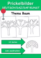 Vorschau - Arbeitsblätter - Prickelbilder / Fensterbilder PAKET Thema Bäume - Grundschule - Bastelvorlagen - Seite 1