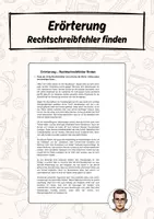 Vorschau - Arbeitsblätter - Erörterung - Rechtschreibfehler finden - Deckblatt