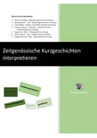 Vorschau - Unterrichtsreihen - Zeitgenössische Kurzgeschichten analysieren - Deckblatt