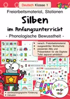 Vorschau - Stationenlernen - Silben, phonologische Bewusstheit, Freiarbeit, 1. Klasse - Deckblatt