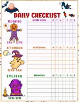 Aperçu - Feuilles d'exercices - Kid’s Daily School Routine Checklist Chart – Halloween Theme - Page 2