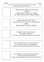 Vorschau - Arbeitsblätter - Meerestiere, Lesen & Kleben, Sätze zu Bildern schreiben, Klasse 1, 2 - Seite 3