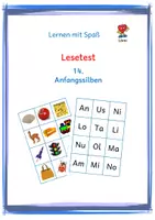 Vorschau - Spiele - Lesetest: 14. Anfangssilben - Deckblatt