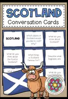 Vorschau - Aufgabenkarten - SCOTLAND - Conversation Cards - Deckblatt