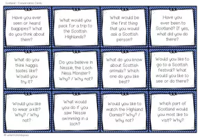 Vorschau - Aufgabenkarten - SCOTLAND - Conversation Cards - Seite 2