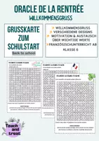 Vorschau - Arbeitsblätter - Rentrée scolaire Oracle - Willkommensgruß - Deckblatt