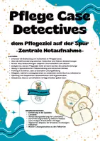 Vorschau - Arbeitsblätter - Pflege Case Detectives – Zentrale Notaufnahme | Pflegeziele evaluieren & Ursachen erforschen - Deckblatt