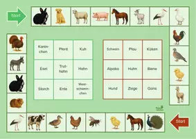 Vorschau - Stationenlernen - Bauernhoftiere Bingo in Druck- und Grundschrift - Seite 1