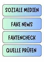 Vorschau - Präsentationen/Tafelbilder - Fake News - Tafelkarten mit Bildern und Begriffen für Diskussion und Reflexion uvm. - Deckblatt
