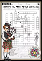 Vorschau - Arbeitsblätter - SCOTLAND – Crossword (Worksheet) - Deckblatt