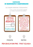 anteprima - Altro tipo di materiale - CARTELLINO BENVENUTO O BENTORNATO POST SCUOLA - Pagina 2