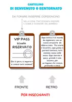 anteprima - Altro tipo di materiale - CARTELLINO BENVENUTO O BENTORNATO POST SCUOLA - Pagina 1