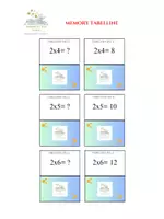 anteprima - Flashcard - Memory delle tabelline - Pagina 1
