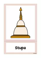 Vorschau - Präsentationen/Tafelbilder - Wort- & Bildkarten Buddhismus / Symbole / Flashcards - Seite 3