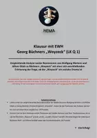 Vorschau - Unterrichtsreihen - Woyzeck - Klausur: Erörterung zu "Woyzeck - ein soziales Drama?" - Deckblatt