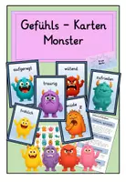 Vorschau - Stundenentwürfe - Gefühlskarten Monster mit Unterrichtsideen - Deckblatt