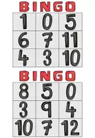 Vorschau - Spiele - Bingo - los números 0-12 - die Zahlen (fächerübergreifend) - Seite 1