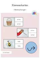 Vorschau - Spiele - Klammerkarten : Weiterschwingen (Rechtschreibung, Freiarbeit) - Deckblatt