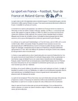 Vorschau - Arbeitsblätter - Französisch Leseverständnis – Le sport en France compréhension écrite - Seite 1