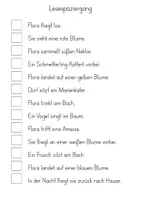 Vorschau - Arbeitsblätter - Lesespaziergang+Quiz Thema:Biene - Seite 1