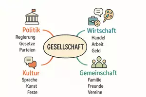 Vorschau - Arbeitsblätter - Arbeitsblätter "Gesellschaft" + Lösung & MP3 + Mindmap + Infografik - Seite 2
