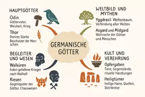 Vorschau - Arbeitsblätter - AB mit Fragen zum Thema "Germanische Götter" + Lösungsblatt + Mindmap + Infografik - Seite 2