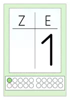 Vorschau - Poster - Zahlenkarten 0 bis 20 - Stellenwerttafel (grün) - Seite 2
