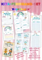 Vorschau - Arbeitsblätter - Kita-Pinnwand-Set "Regenbogen" 7 Vorlagen für Kita & Krippe - Deckblatt