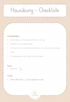 Vorschau - Lehrpläne/Lehrermaterial - Checkliste für die Hausübung (Vorlage - anpassbar) - Seite 1