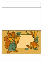 Vorschau - Mal- und Bastelvorlagen - Mal- / Bastelvorlage Namensschild Eichhörnchen - Seite 2