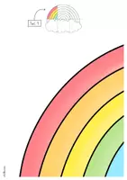 Vorschau - Mal- und Bastelvorlagen - Türdeko Regenbogen I Dekoration für das Klassenzimmer - Seite 1