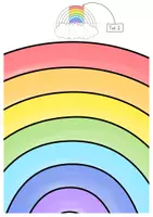 Vorschau - Mal- und Bastelvorlagen - Türdeko Regenbogen I Dekoration für das Klassenzimmer - Seite 2