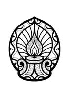 Vorschau - Arbeitsblätter - Mandalas Thema Kerzen - Grundschule - Bastelvorlagen - Seite 1