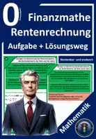 Vorschau - Arbeitsblätter - Rentenrechnung | Aufgaben - KOSTENLOS - Deckblatt