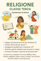 anteprima - Materiale di supporto/inclusione - Religione 3 Primaria Lezioni, didattica, mappe concettuali - Pagina di copertina