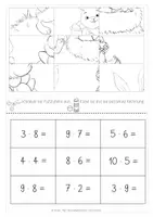 Vorschau - Arbeitsblätter - Mathepuzzle Multiplikation - Ostern - ab Klasse 2 - FREEBIE - Seite 1