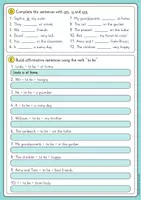 Voorbeeld - Verb to be – Engels werkbladenpakket (12 pagina’s) - Pagina 2