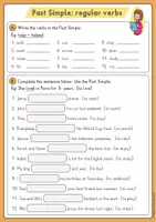 Voorbeeld - Simple Past vs Present Perfect Werkbladen Mega Pakket – Engels (28 pagina’s) - Pagina 1
