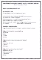 anteprima - Esercizi - Identificare i continenti tramite forme e posizioni relative - Pagina 1
