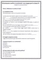 anteprima - Esercizi - Riconoscere confini e continenti: una mappa per la classe IV - Pagina 1