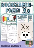 Vorschau - Arbeitsblätter - X/x Buchstabenpaket (Poster, Geschichte, Arbeitsblätter) - Deckblatt