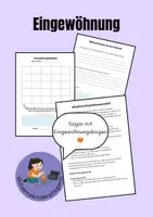 Vorschau - Arbeitsblätter - Eingewöhnung - Deckblatt