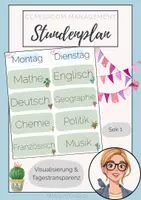 Vorschau - Präsentationen/Tafelbilder - Stundenplan - Tagestransparenz (Pflanzen, Kaktus) - Deckblatt