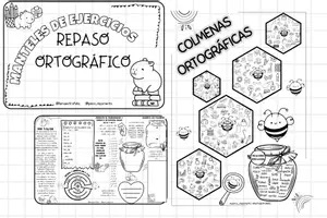 Vista previa - Hojas de trabajo - MANTELES y COLMENAS ortografia - Portada