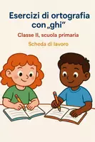 anteprima - Esercizi - Esercizi di ortografia con "ghi" - Pagina di copertina