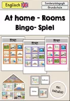 anteprima - Schede informative - At home Rooms (Stanze, Camere) Gioco del bingo - Inglese - Pagina di copertina