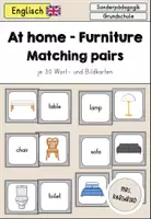 anteprima - Schede informative - At home Furniture (Mobili) Gioco di memoria Coppie corrispondenti - Inglese - Pagina di copertina