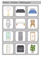anteprima - Schede informative - At home Furniture (Mobili) Gioco di memoria Coppie corrispondenti - Inglese - Pagina 3